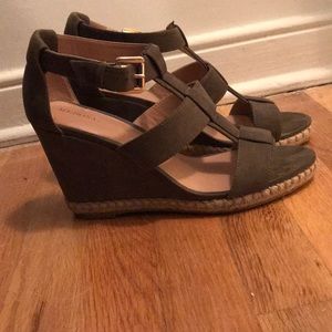 Merona Olive Green Wedge Sandals